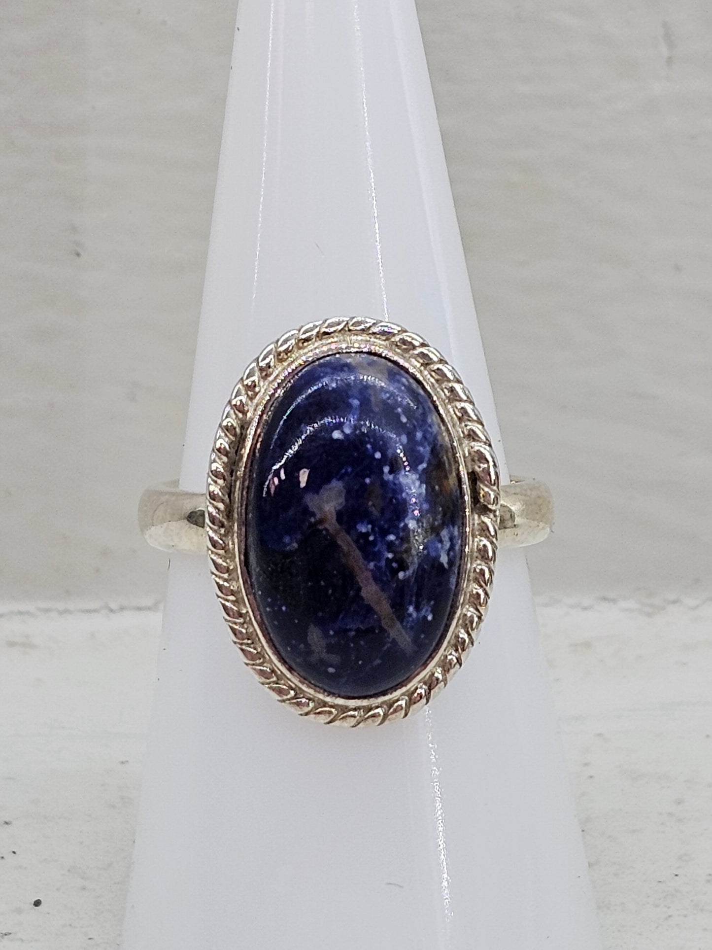 Sodalite 925 silver ring size N/O
