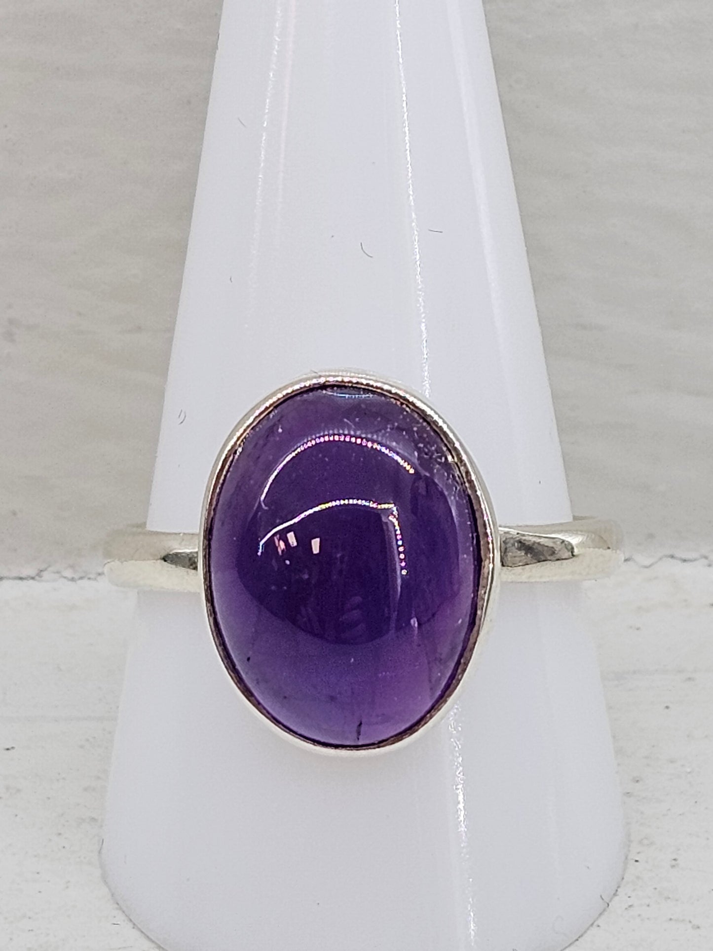 Amethyst 925 silver ring size W