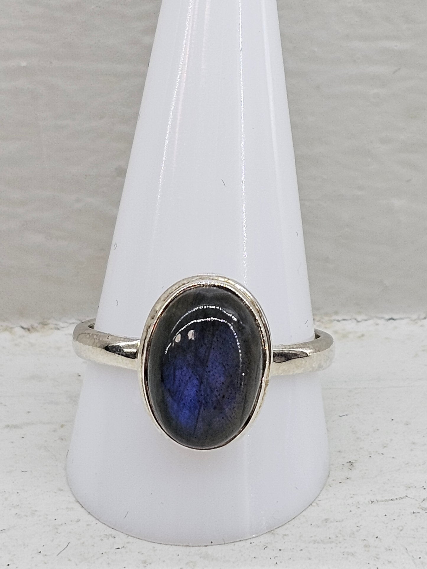 Labradorite 925 silver ring size X