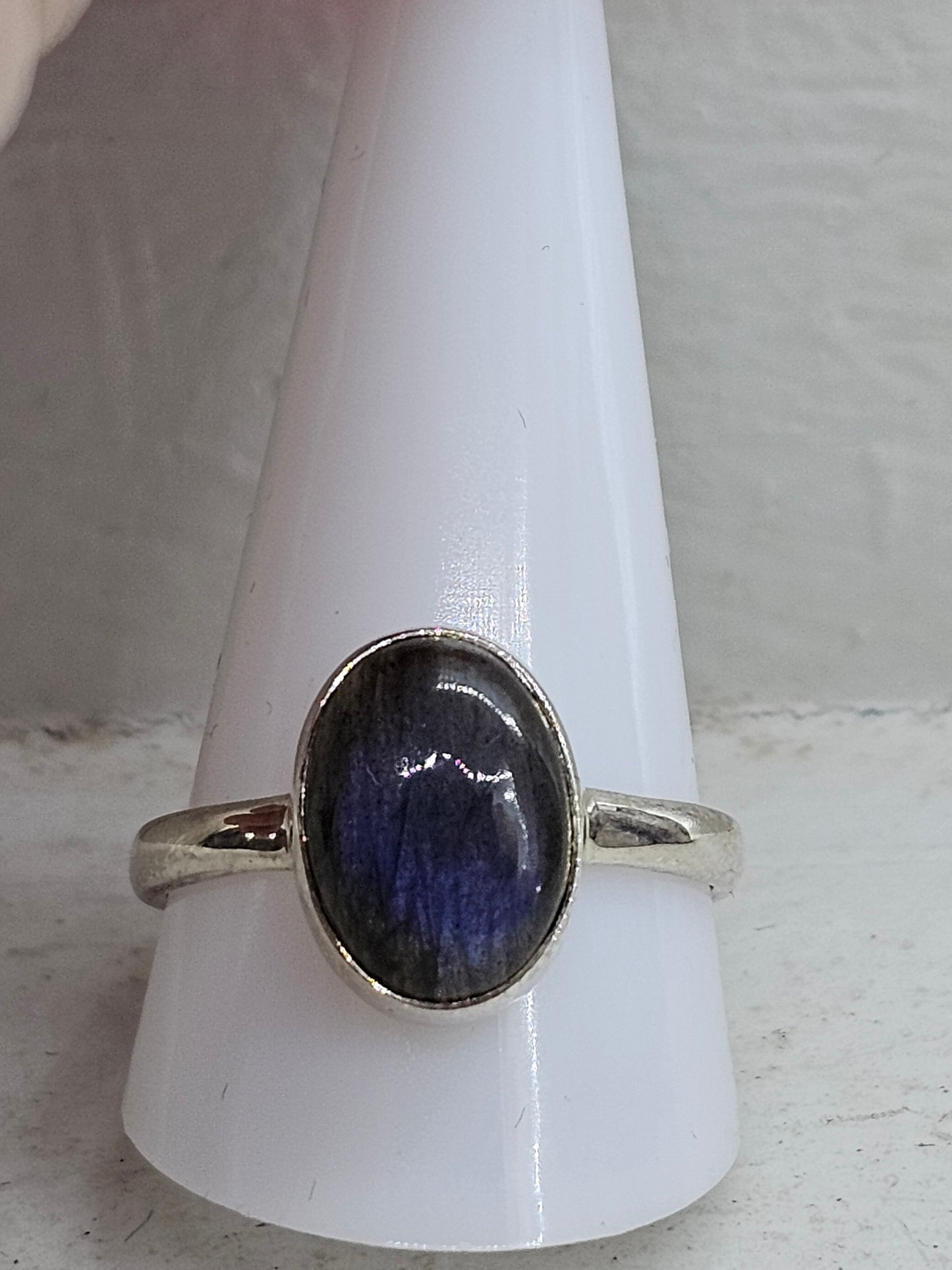Labradorite 925 silver ring size Y