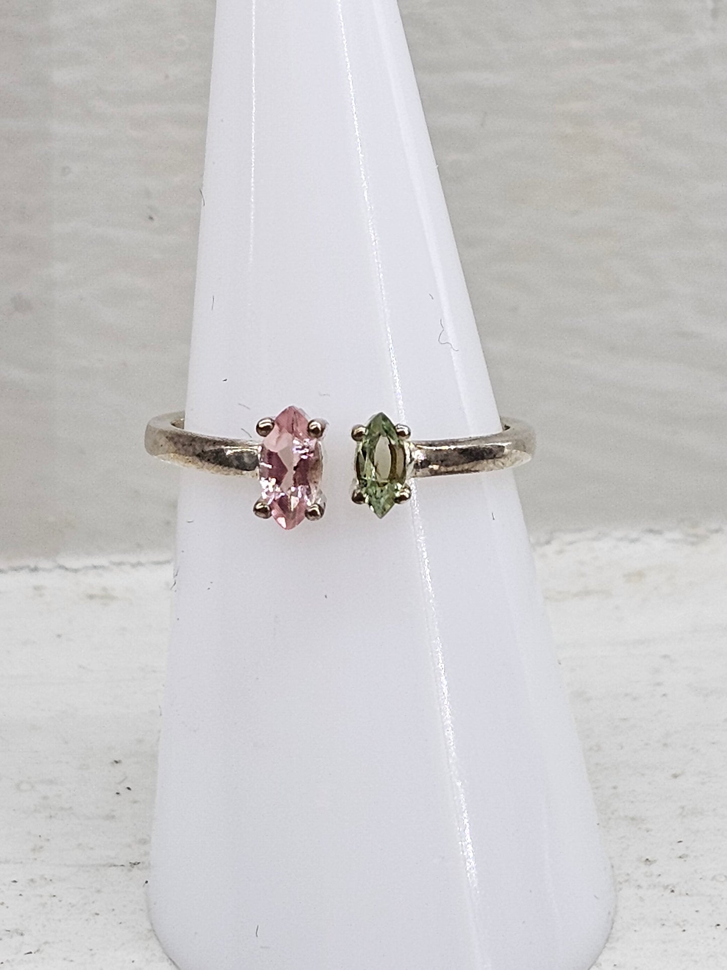 Tourmaline 925 silver adjustable ring