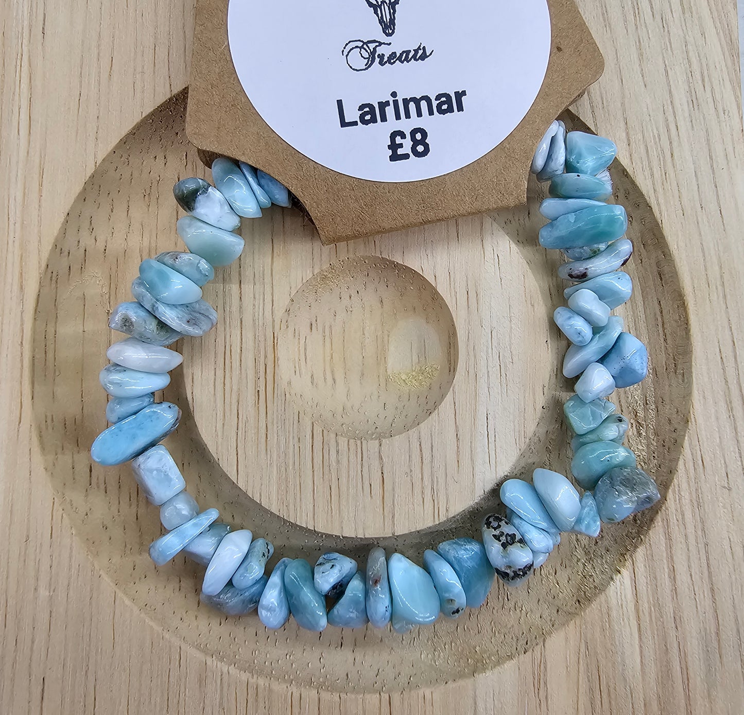 Larimar chip bracelet