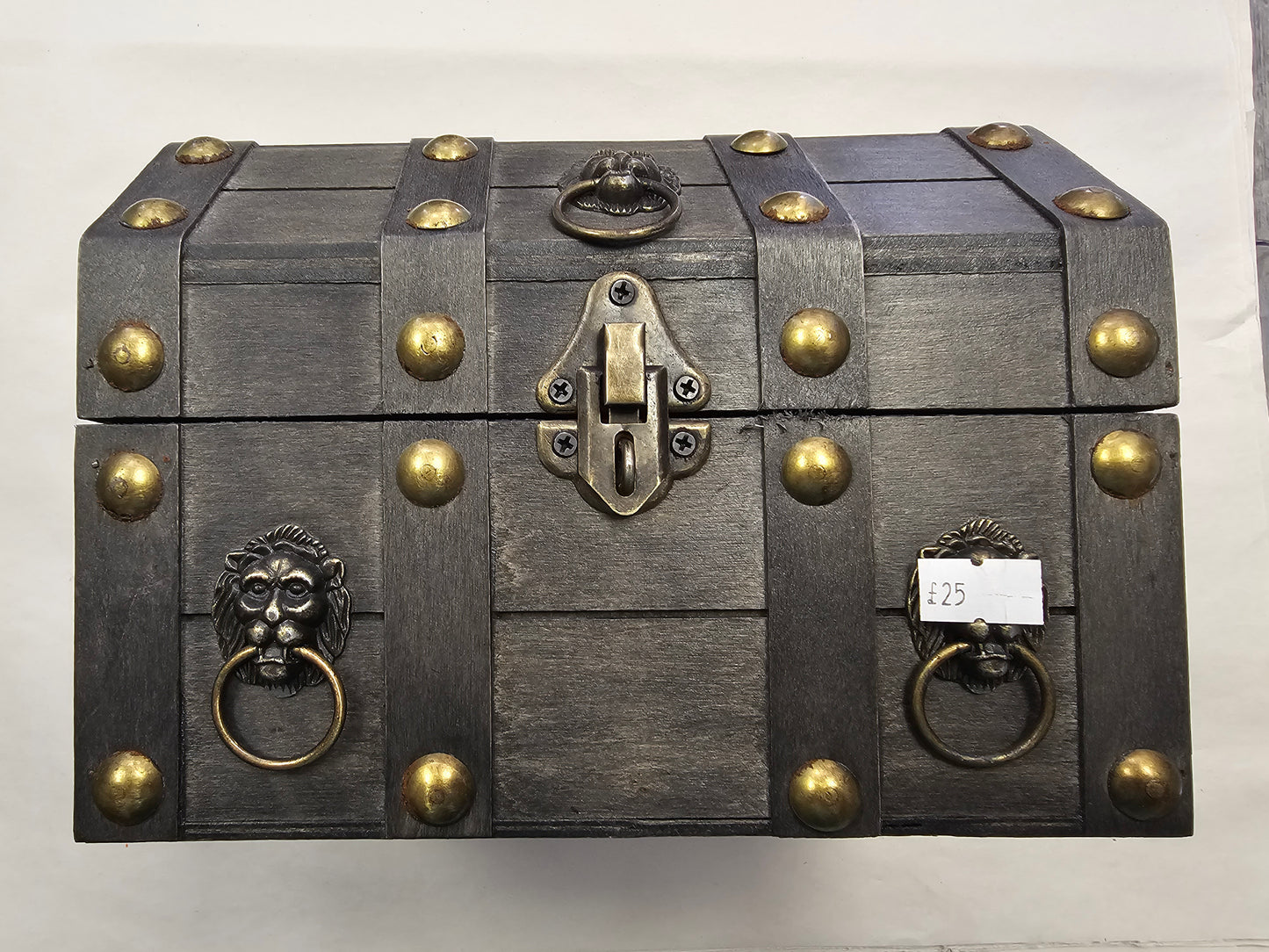 Gray Wooden Chest