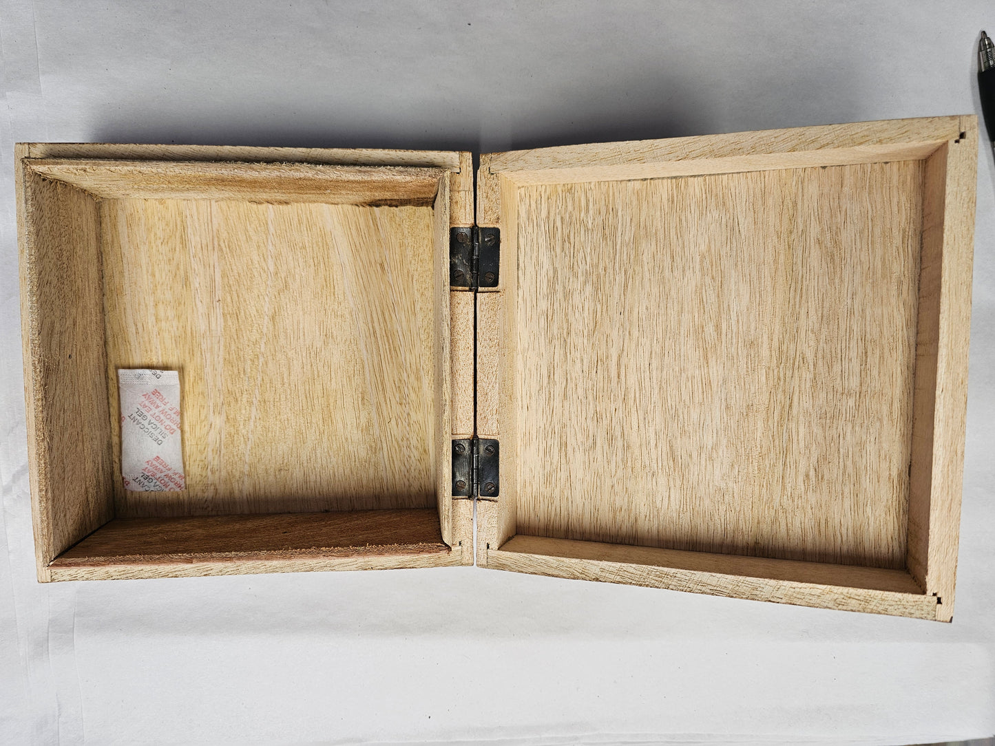 Wooden Box with Mushrooms