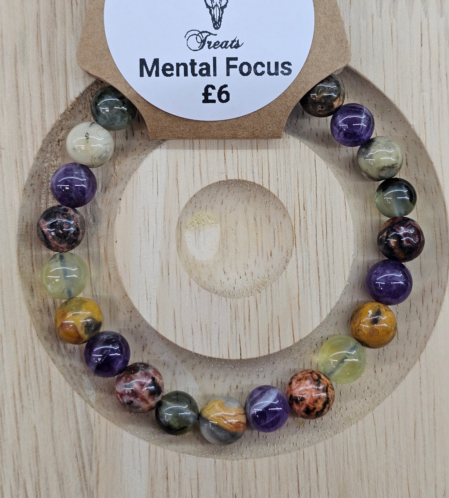 Mental Focus 8mm bead bracelet