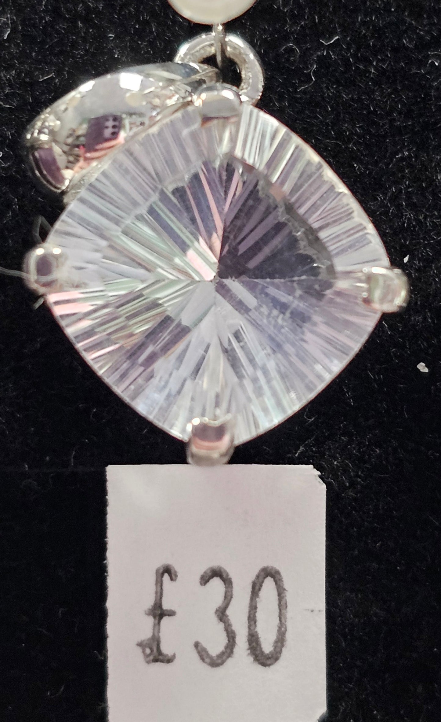 Clear Quartz 925 Silver Pendent