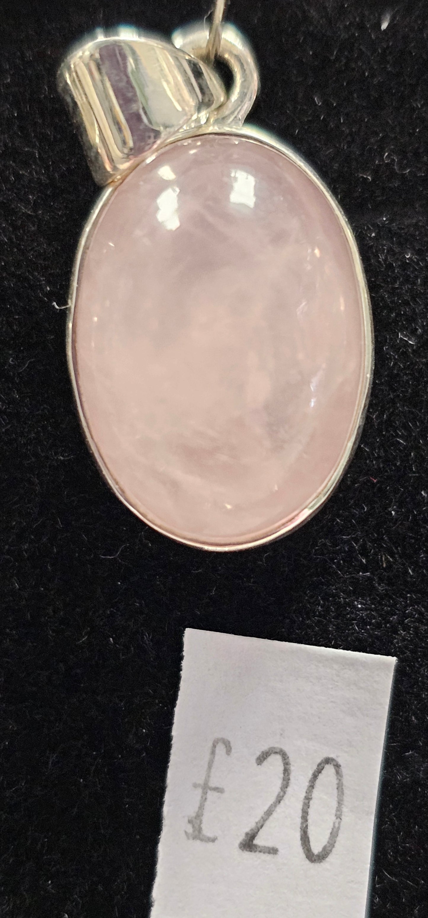 Rose Quartz 925 Silver Pendent