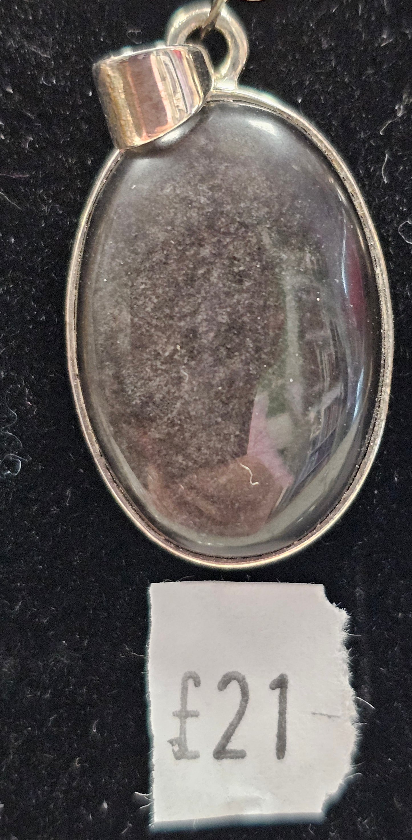 Silver Shine Obsidian 925 Silver Pendent