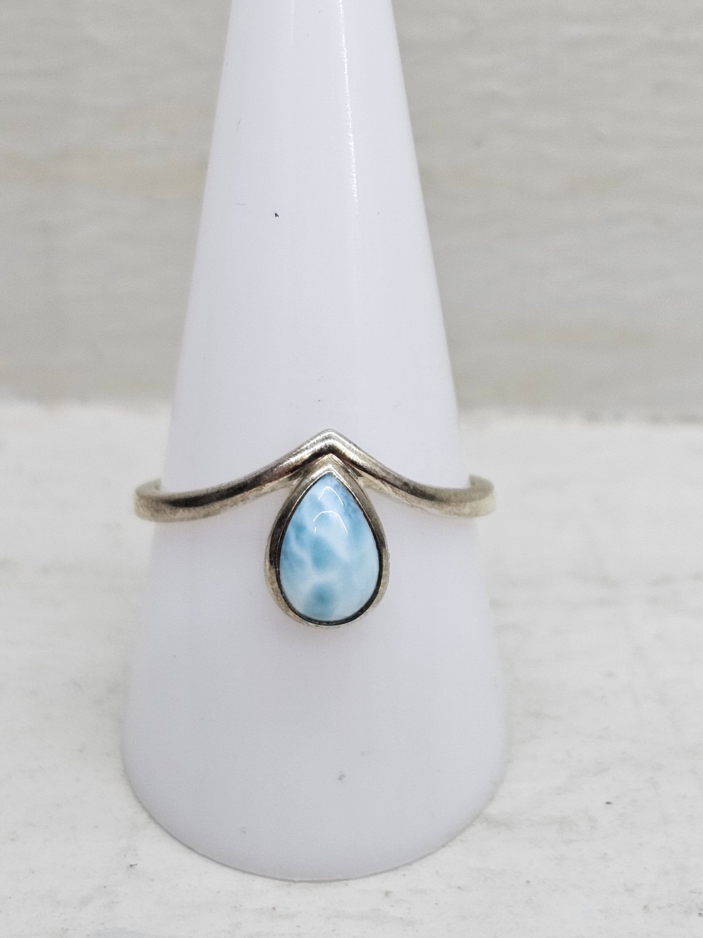Larimar 925 Silver Ring Size U
