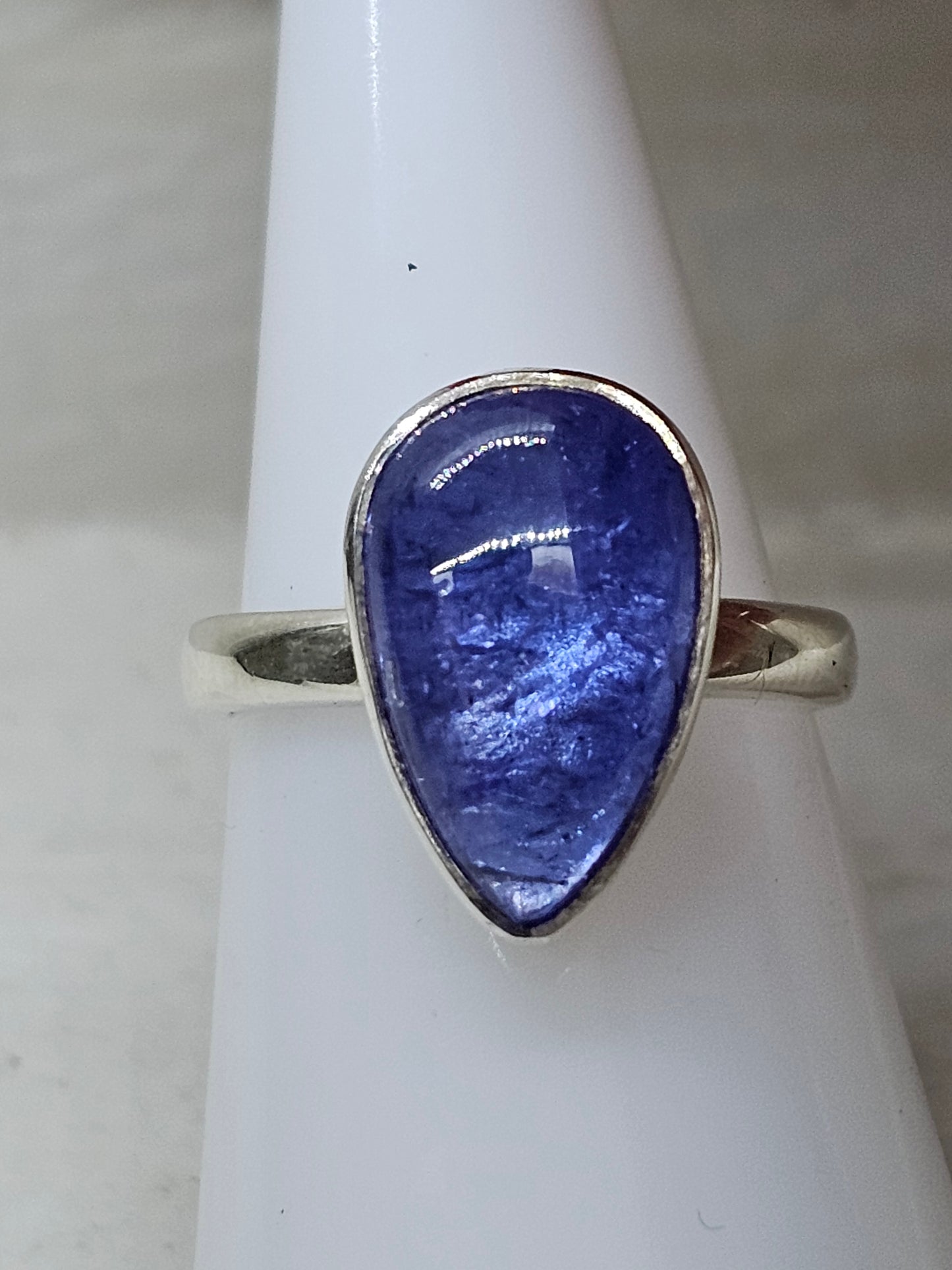 Tanzanite Adjustable 925 Silver Ring
