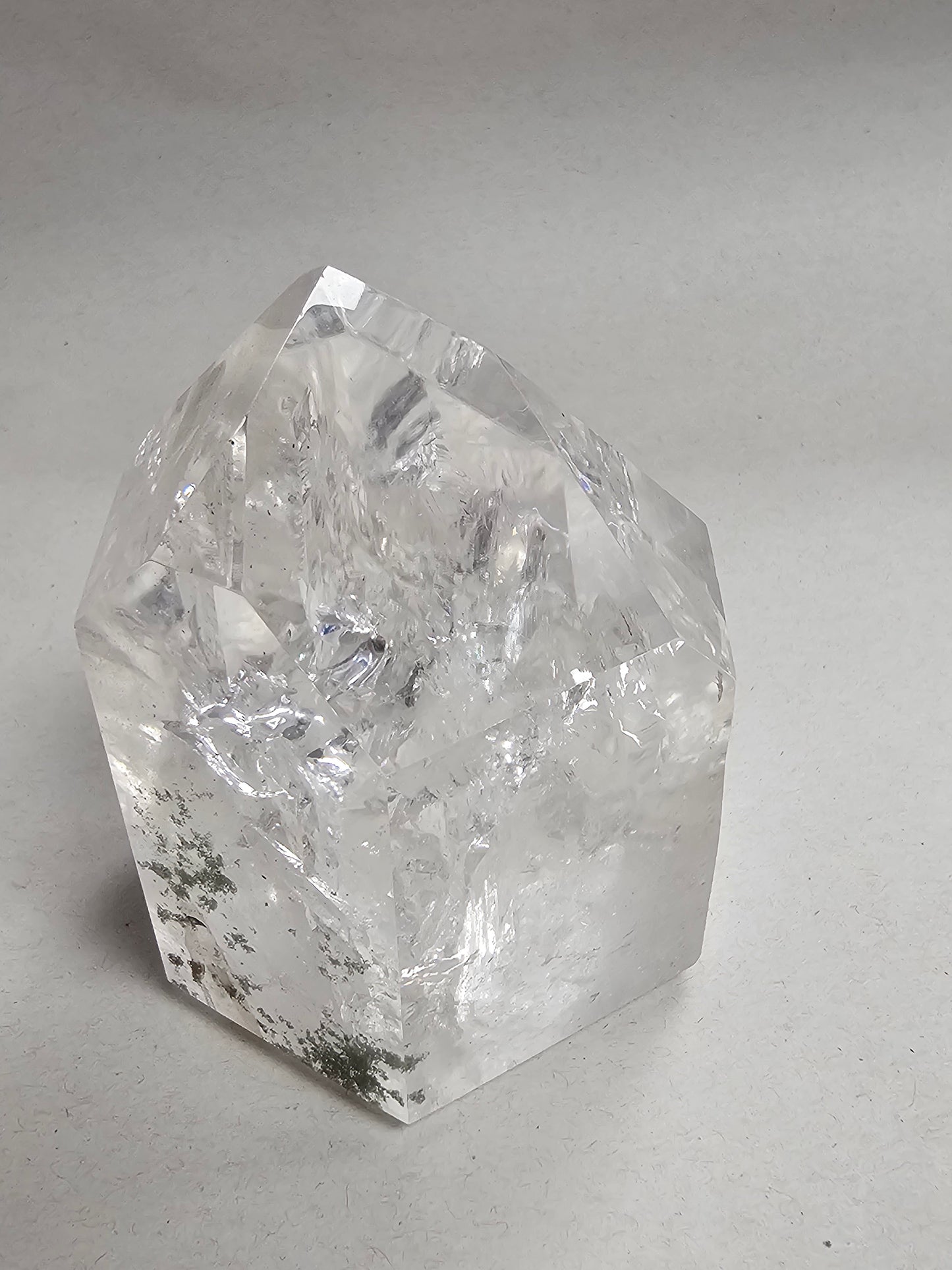 Clear Quartz Freeform Tower with Garden Inclusions 0.5kg