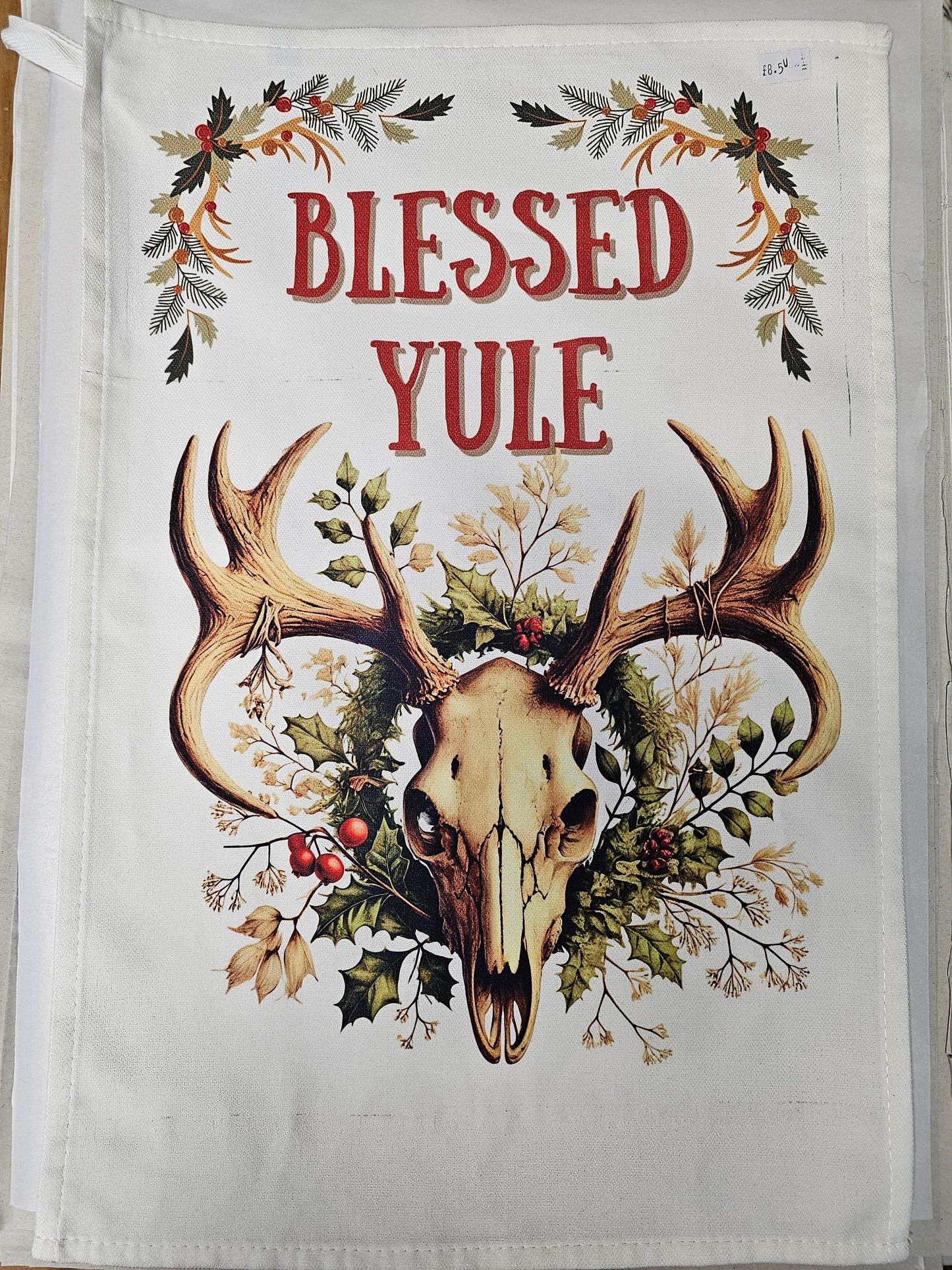 Blessed Yule Tea Towel