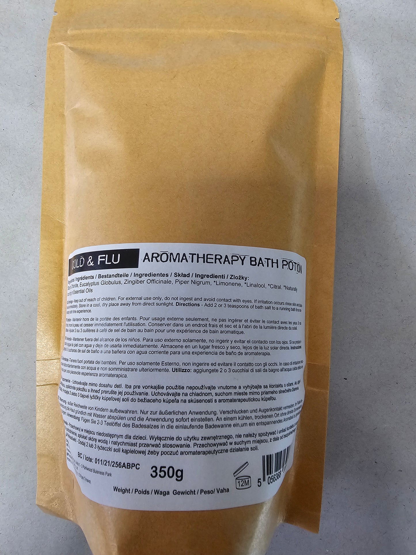 Cold & Flu Aromatherapy Bath Potion