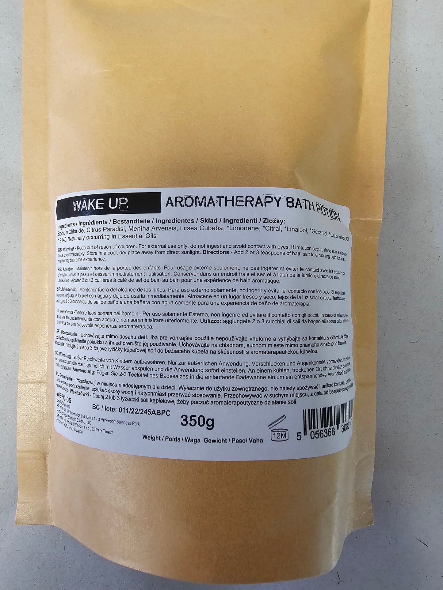 Wake Up Aromatherapy Bath Potion