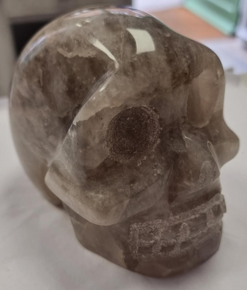 Smoky Quartz Skull