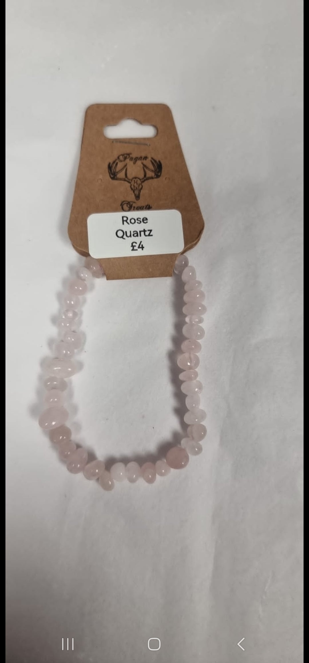 Rose Quartz chip bracelet