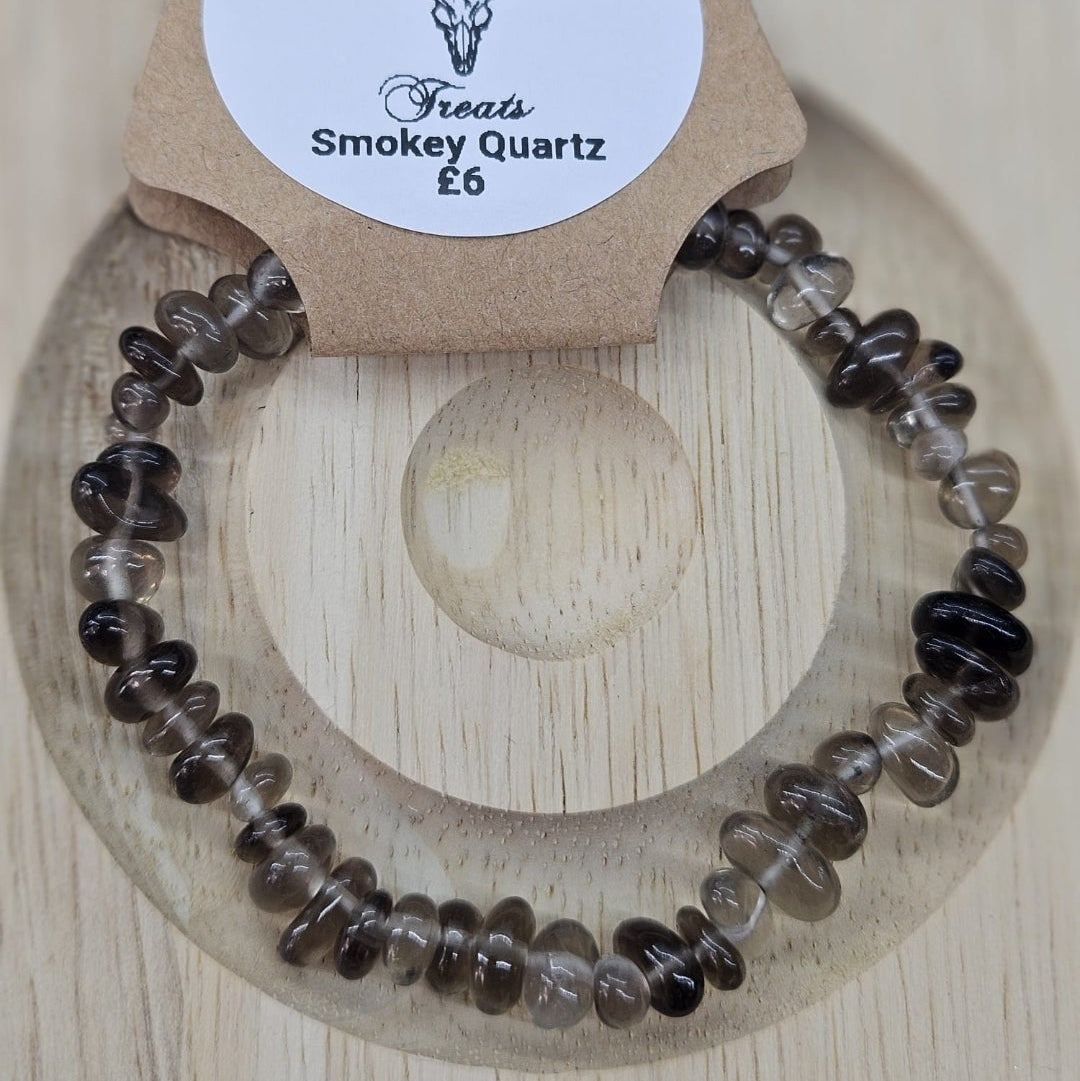 Smokey Quartz chip bracelet