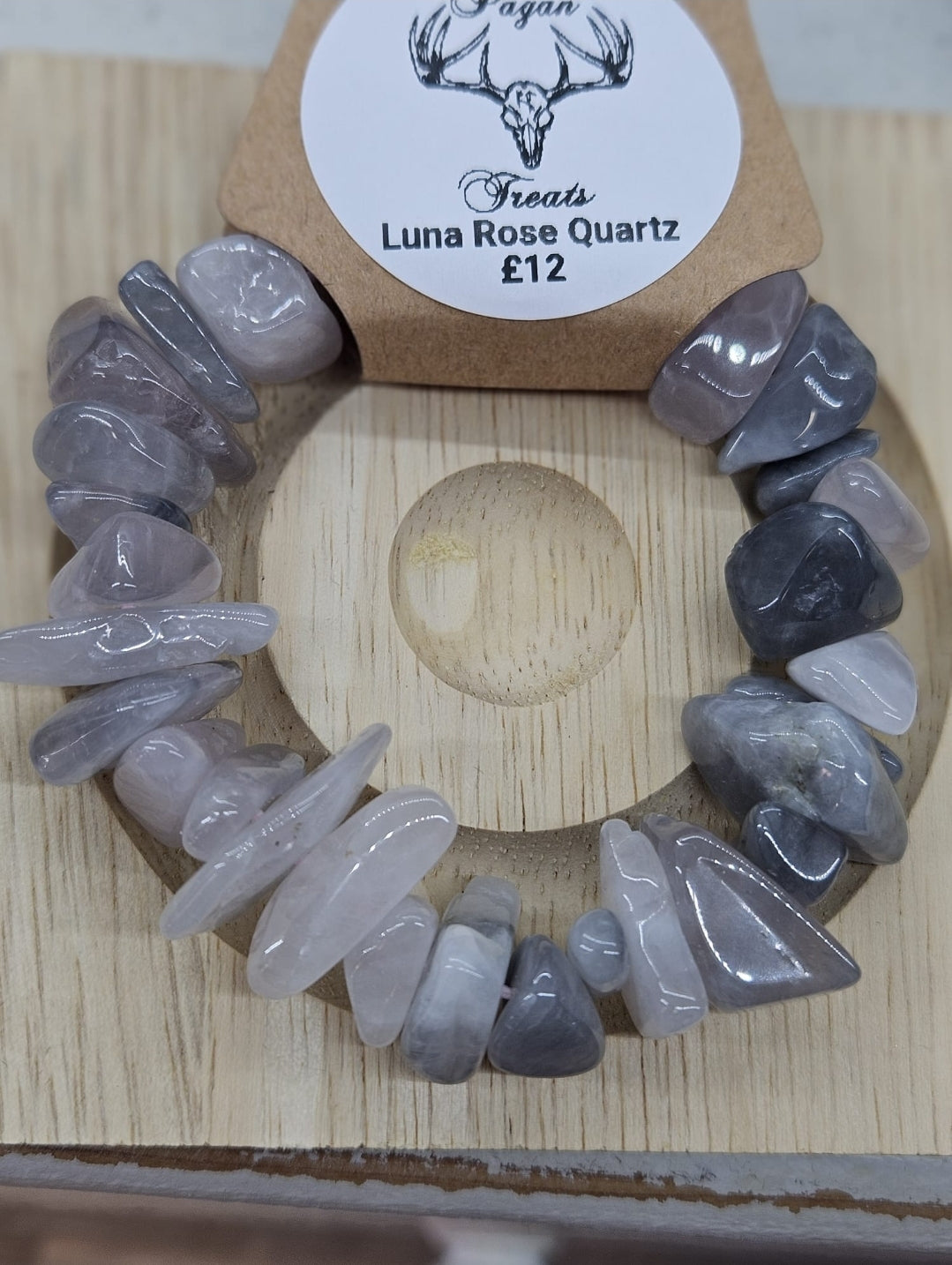 Luna Rose Quartz Chunky chip bracelet