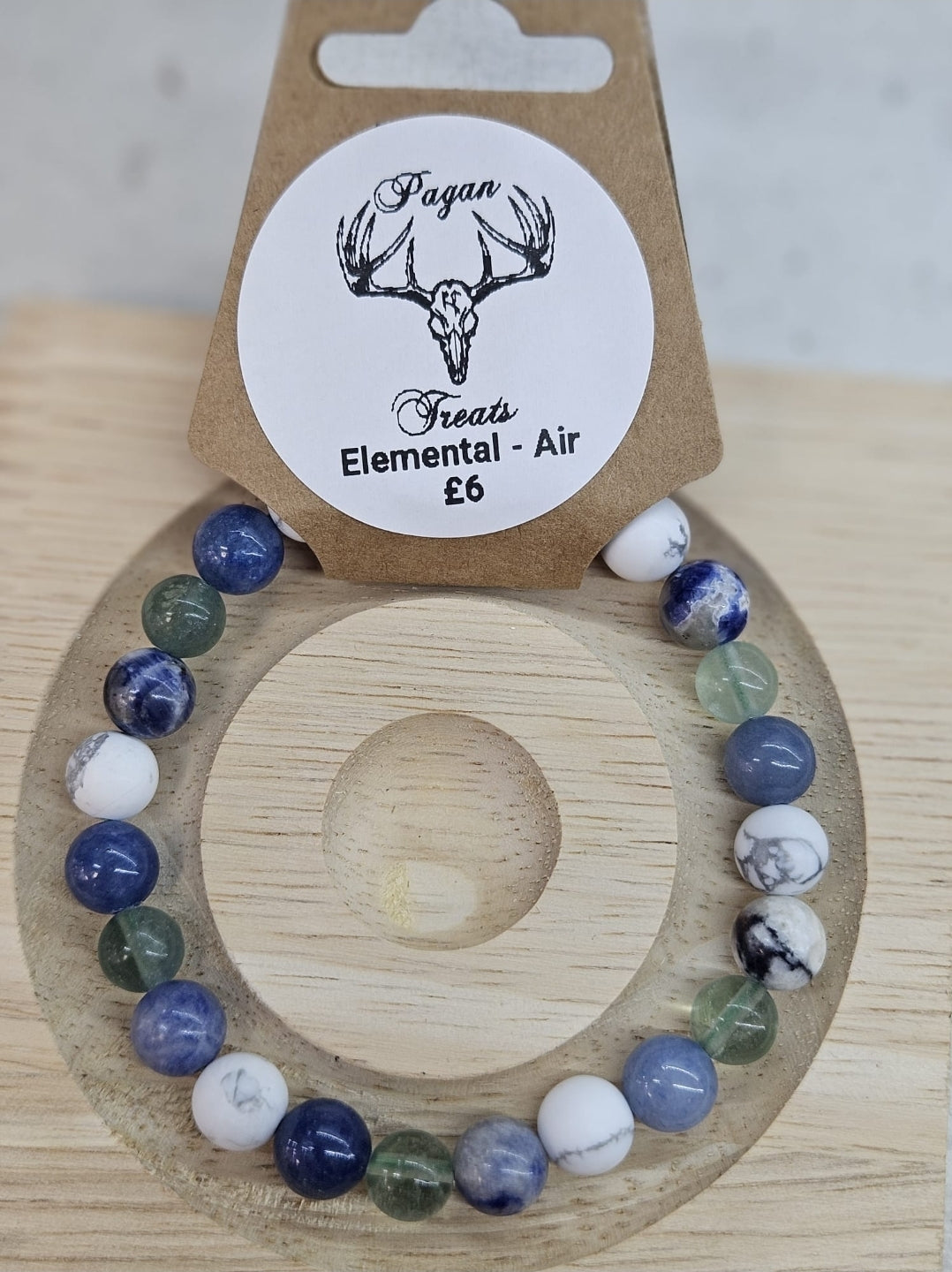 Air (Elemental) 8mm bead bracelet