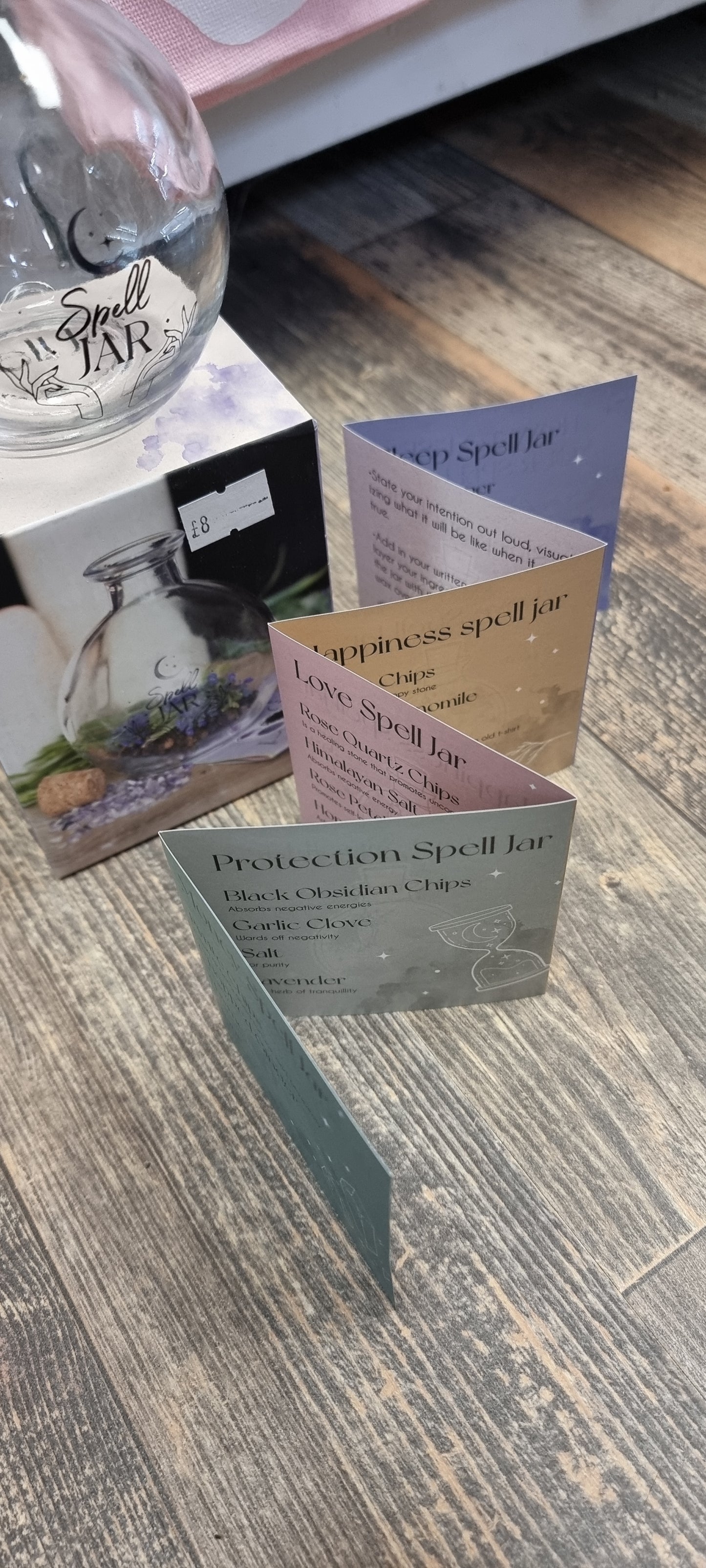 Spell jar with recipe booklet