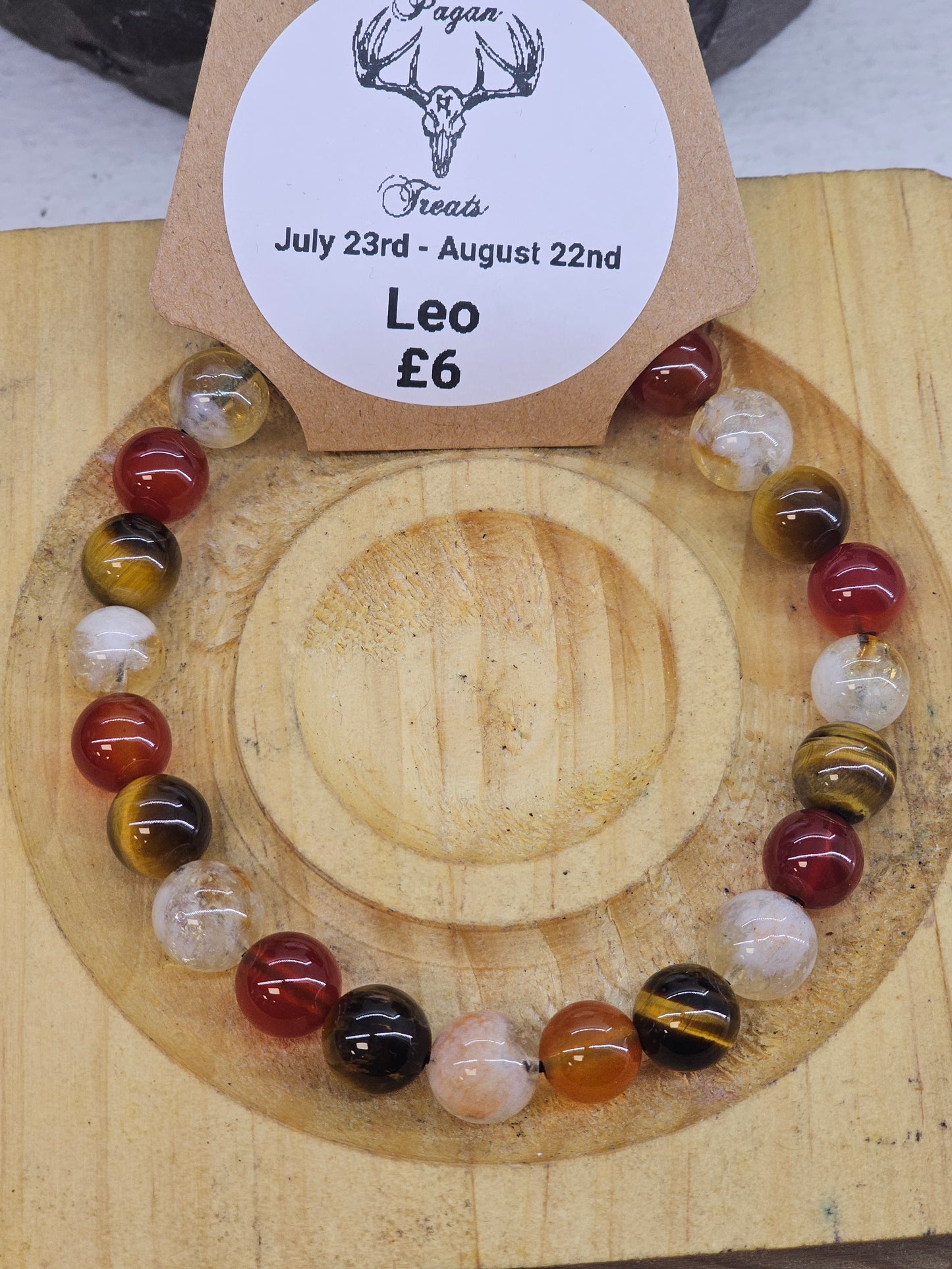 Leo 8mm bead bracelet