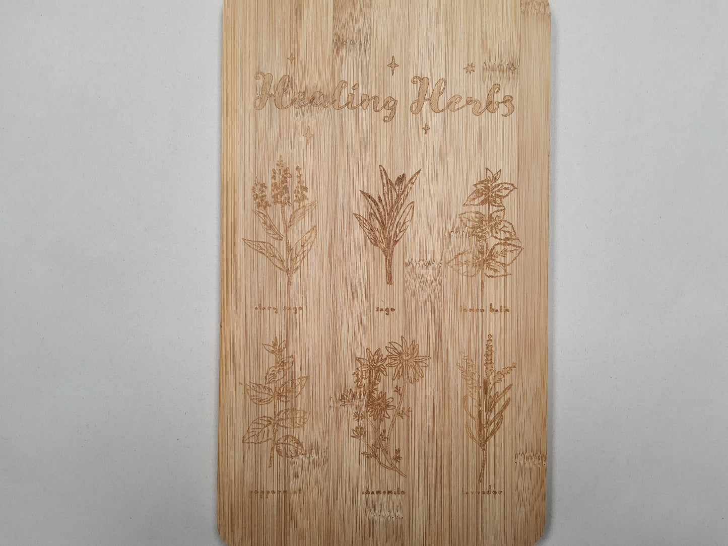 Healing Herbs chopping board