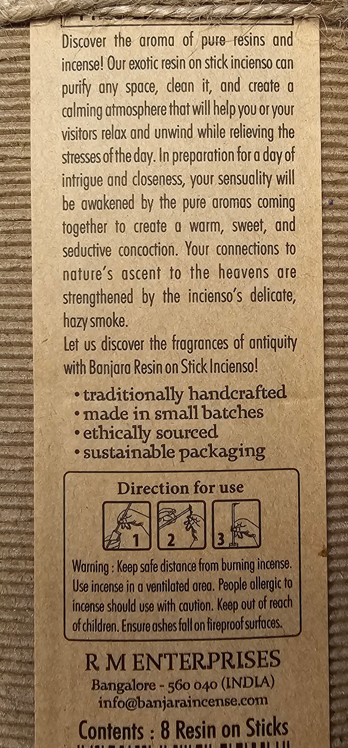 Patchouli Ritual Resin Sticks