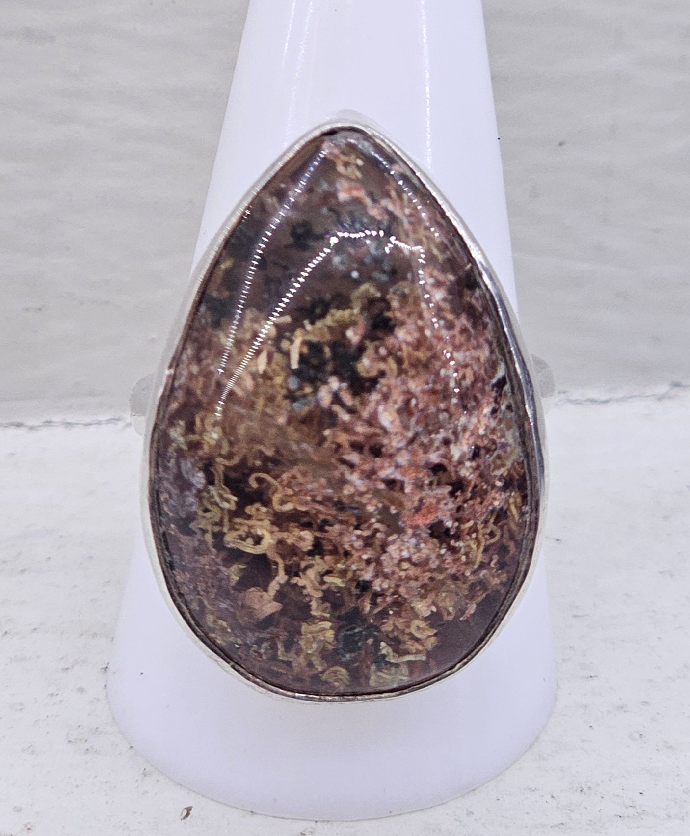Garden Quartz 925 silver ring size T/U