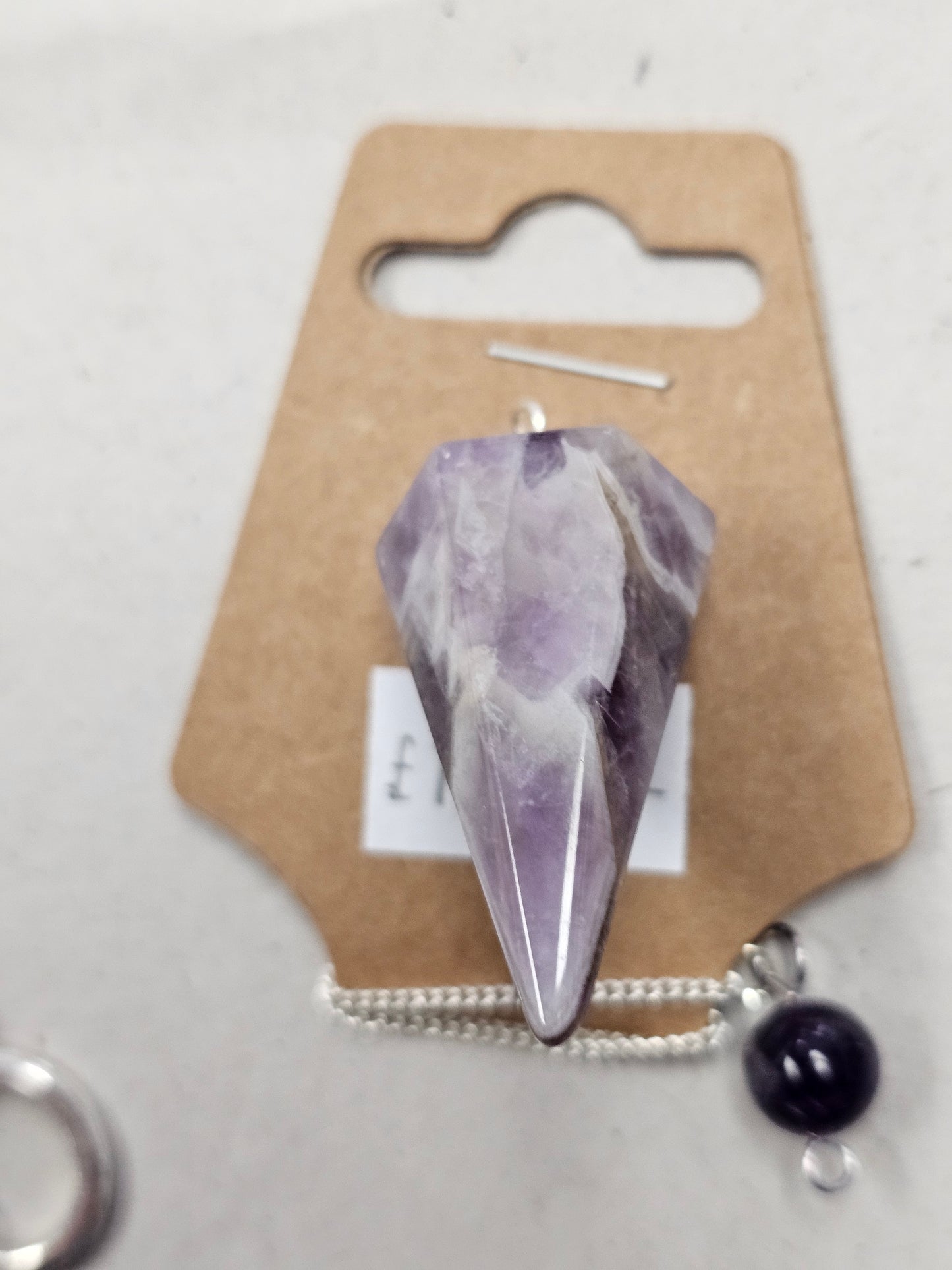 Chevron Amethyst Pendulum