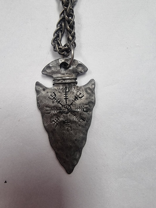 Viking Helm of Awe arrow necklace