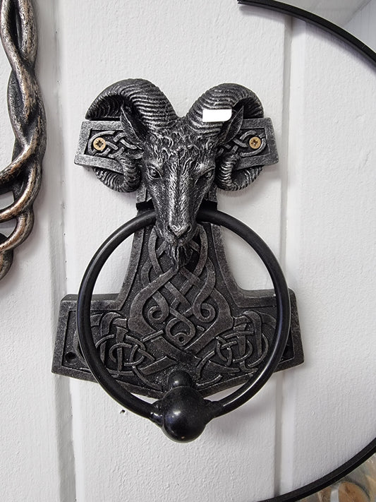 Ram head door knocker