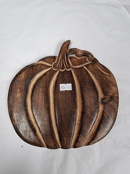 Wood pumpkin wall decoration