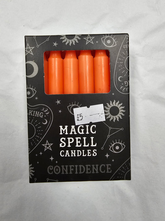 Orange spell candles (confidence)