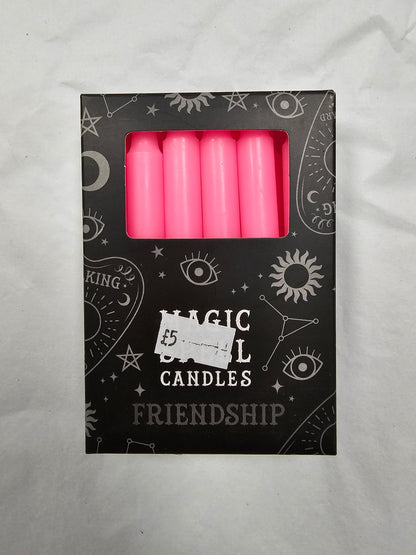 Pink spell candles (friendship)