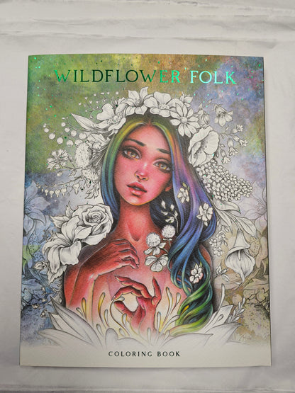 Wildflower Folk colouring book