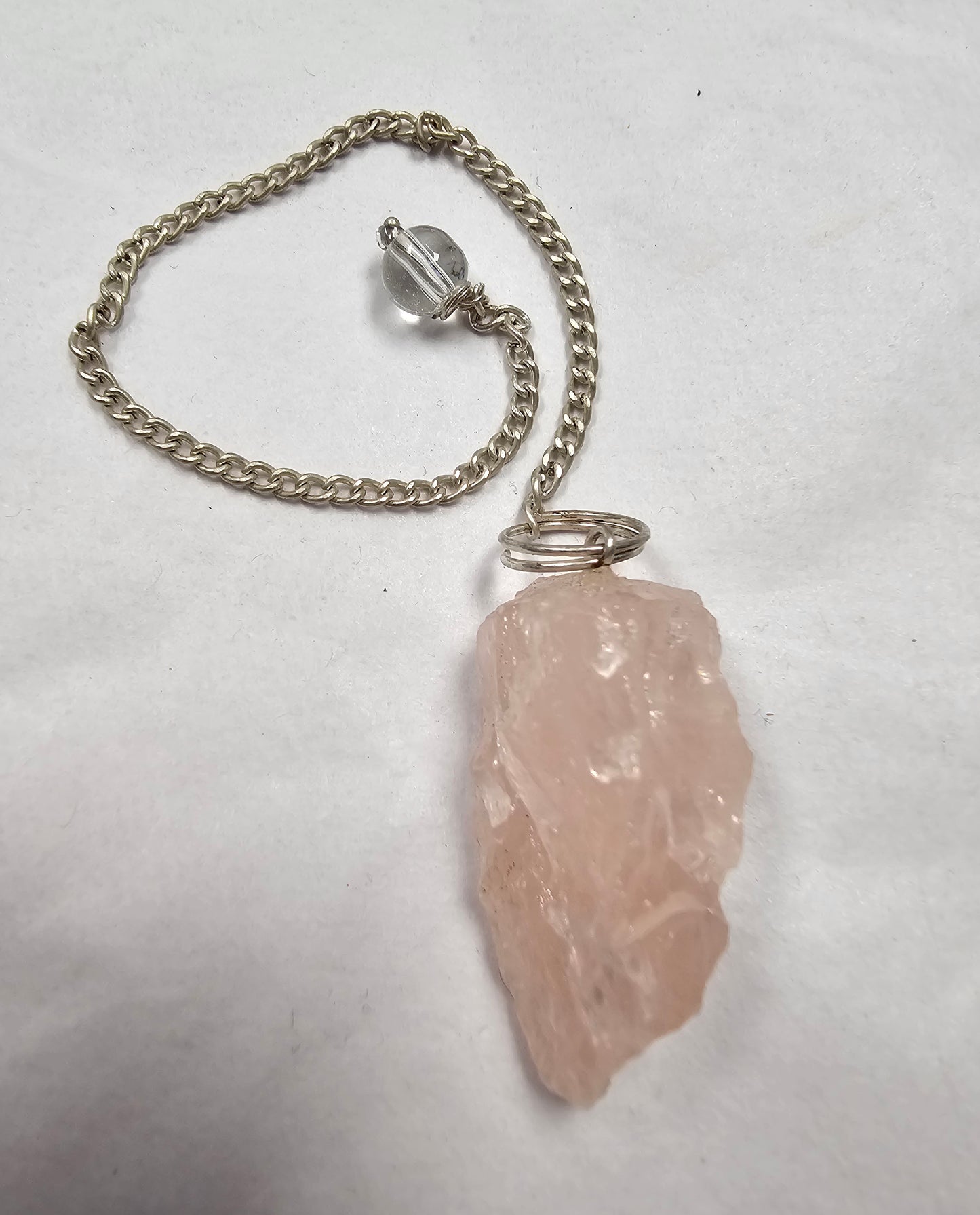 Rose Quartz raw Pendulum