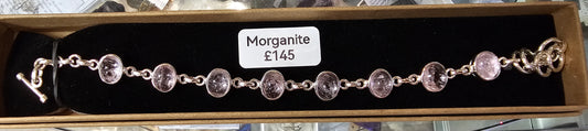Morganite T-Bar style Bracelet
