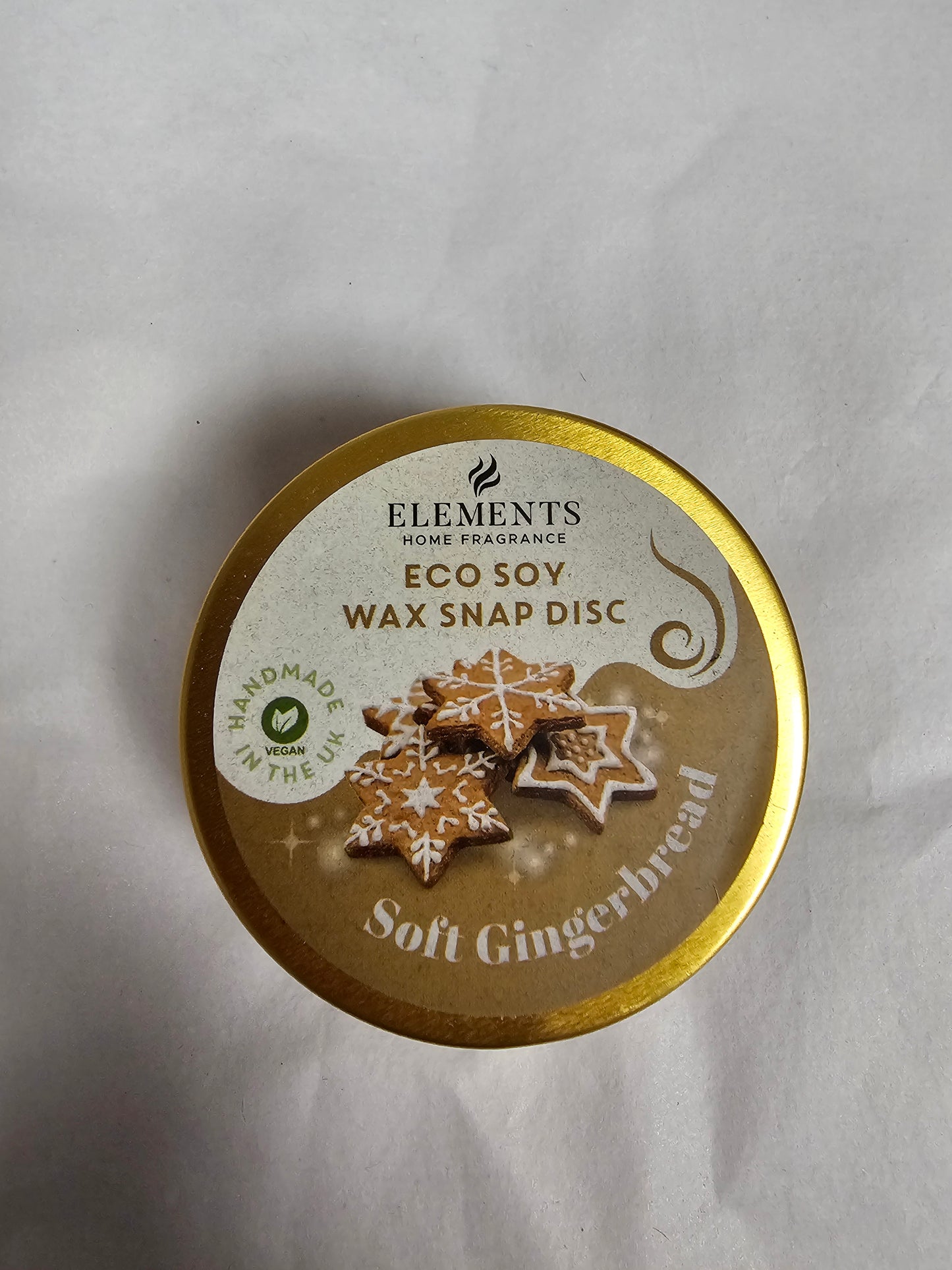 Eco Soy Wax Melt Snap Disc (Soft Gingerbread)