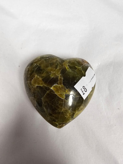 Green Opal Crystal Heart