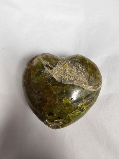 Green Opal Crystal Heart