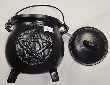 Cast Iron Cauldron with Pentagram