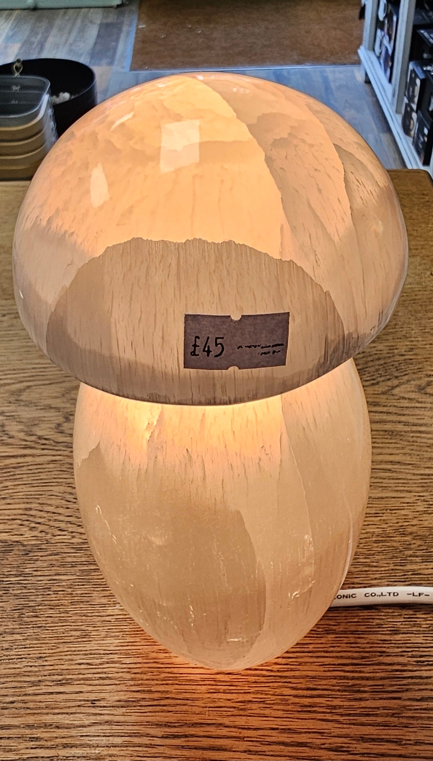 Selenite Mushroom Lamp