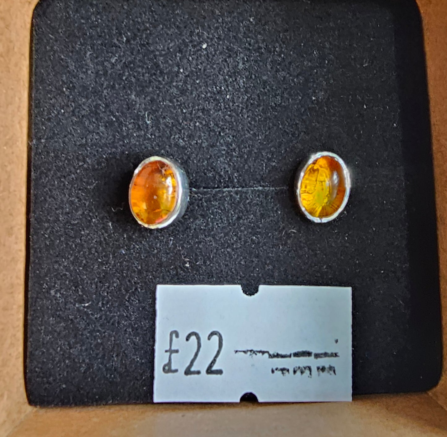 Amber Stud Earrings