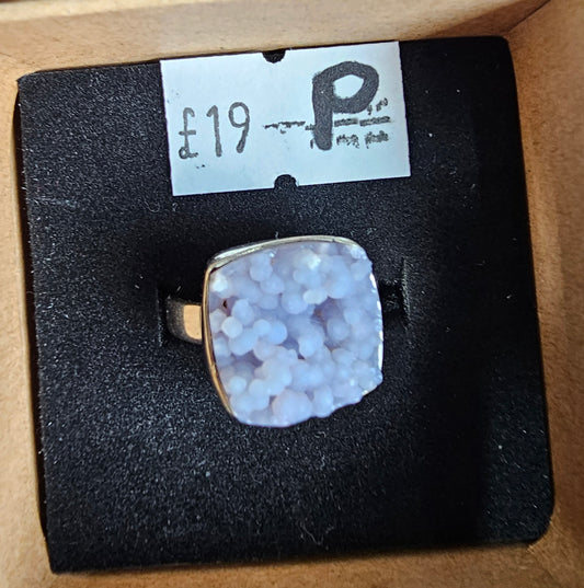 Grape Agate Ring Size P