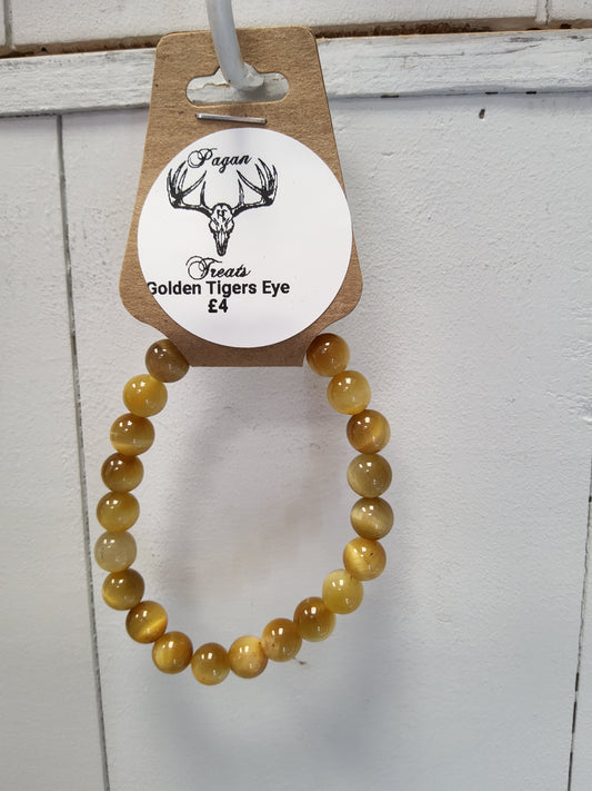 Golden Tigers Eye 8mm bead bracelet