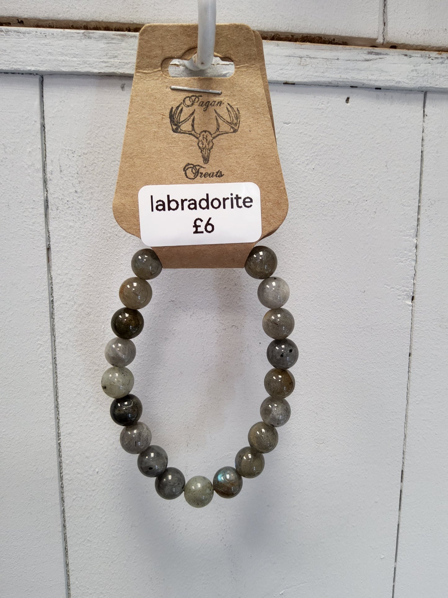 Labradorite 8mm bead bracelet