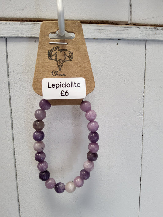 Lepidolite 8mm bead bracelet