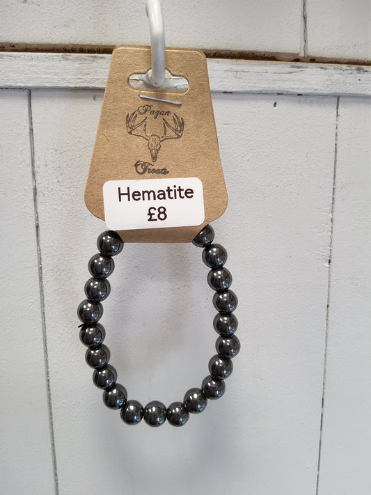 Hematite 8mm bead bracelet