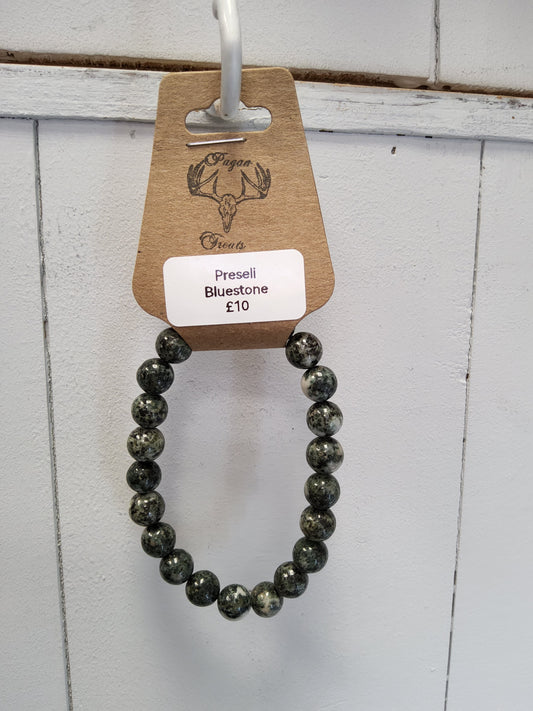 Preseli Bluestone 8mm bead bracelet