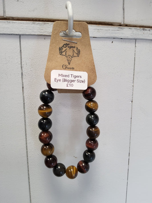 Mixed Tigers Eye 10mm bead bracelet